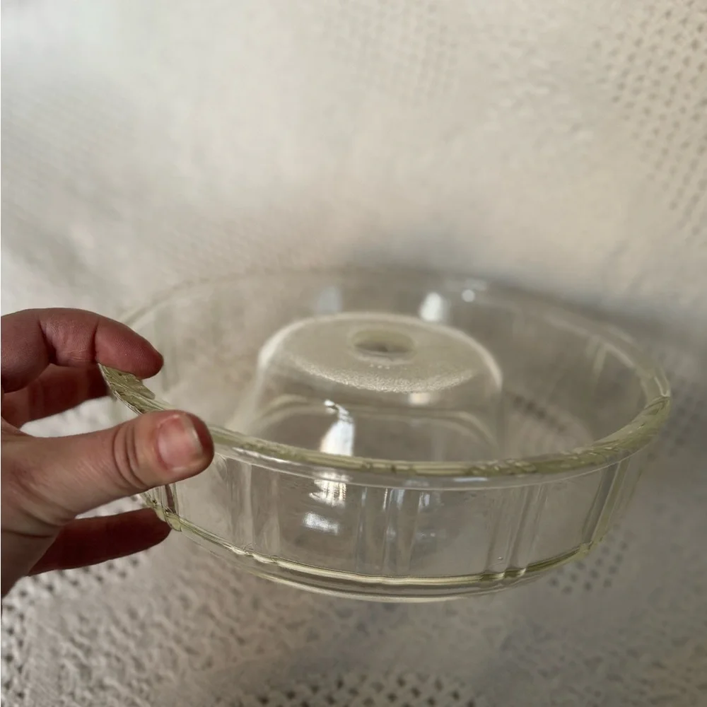 Vintage Queen Anne Glasbake Glass Bundt Pan/Jello Mold